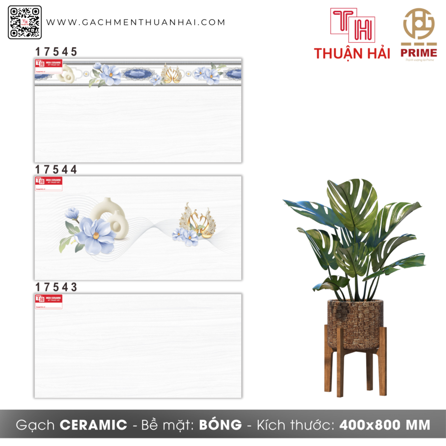 GẠCH ỐP TƯỜNG 40x80 PRIME 17545 - 17544 - 17543