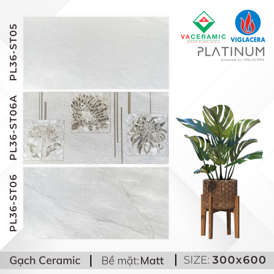 GẠCH ỐP TƯỜNG 30x60 VIGLACERA PL36-ST05-ST06A-ST06