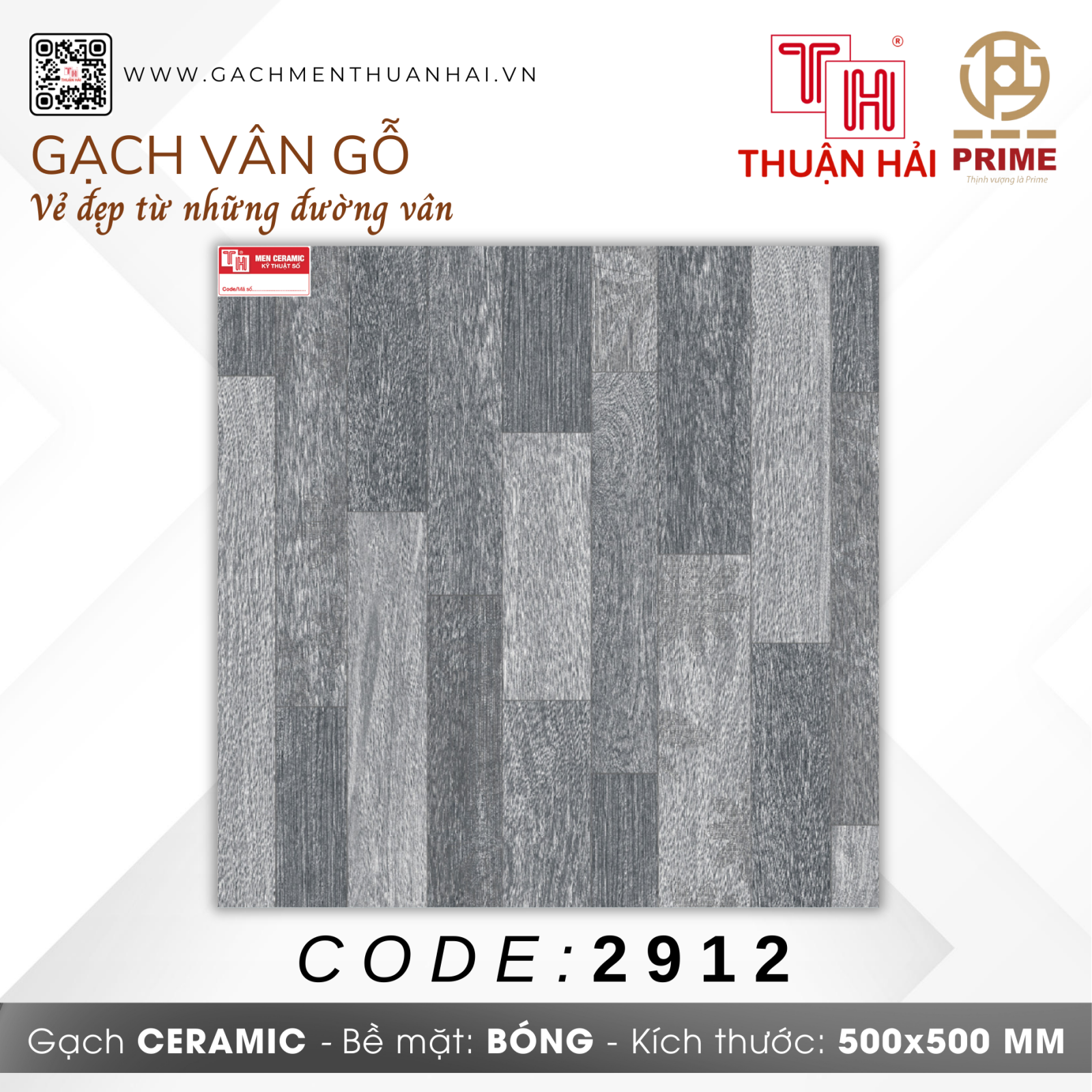 GẠCH GIẢ GỖ 50x50 PRIME 2912