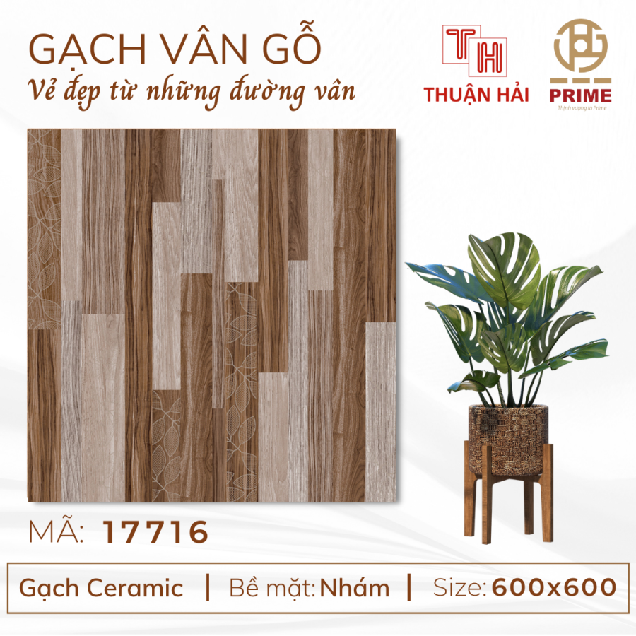 GẠCH GIẢ GỖ 60x60 PRIME 17716