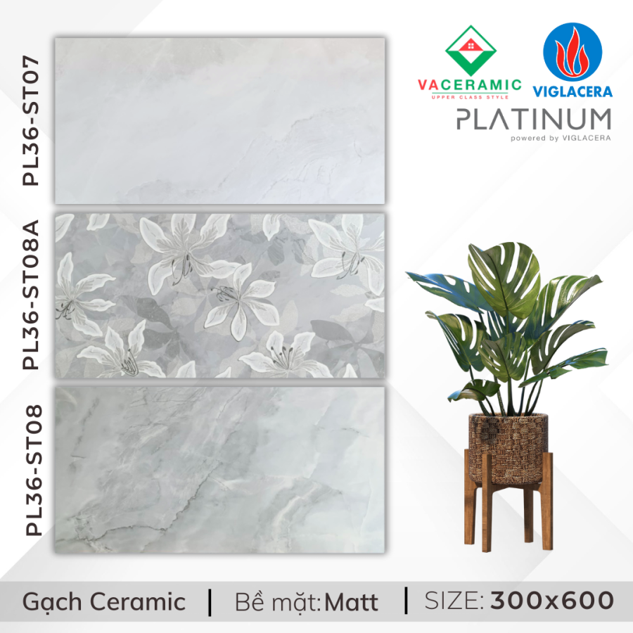 GẠCH ỐP TƯỜNG 30x60 VIGLACERA PL36-ST07-ST08A-ST08