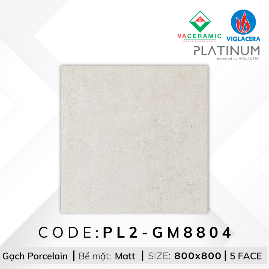GẠCH LÁT NỀN 80x80 VIGLACERA PL2-GM8804