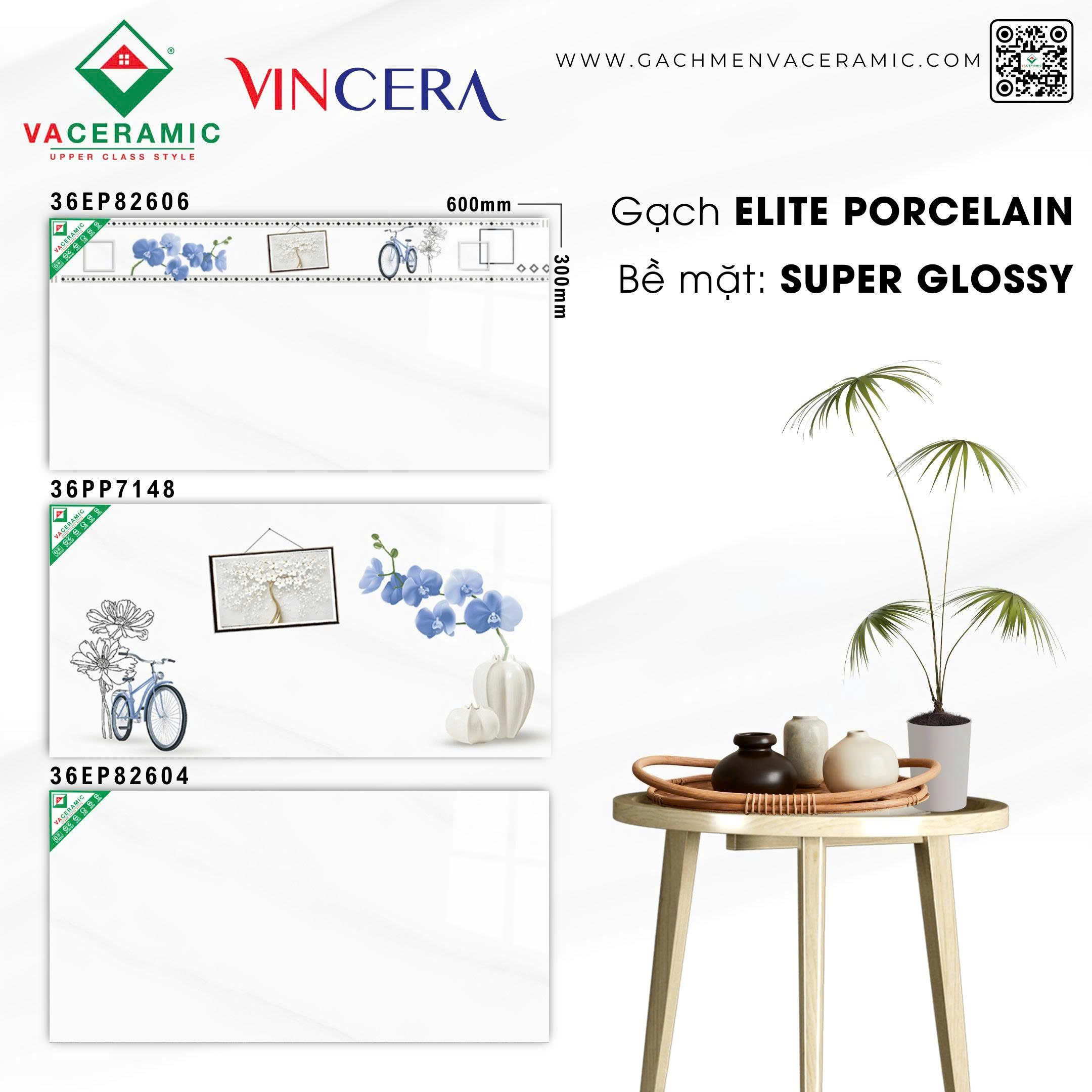 GẠCH ỐP TƯỜNG 30X60 VINCERA 82606 - 7148 - 82604