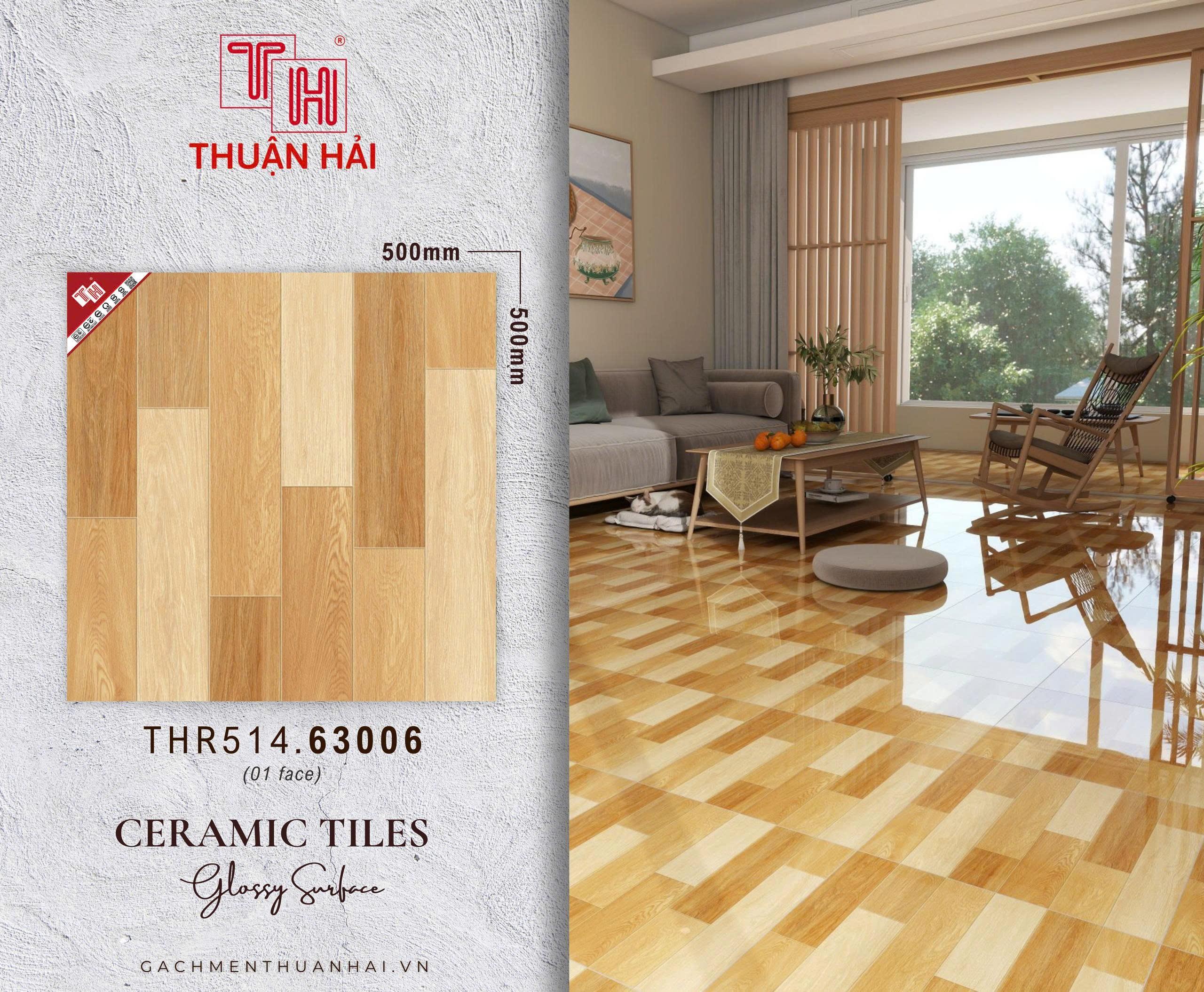 GẠCH GIẢ GỖ 50x50 PRIME 63006