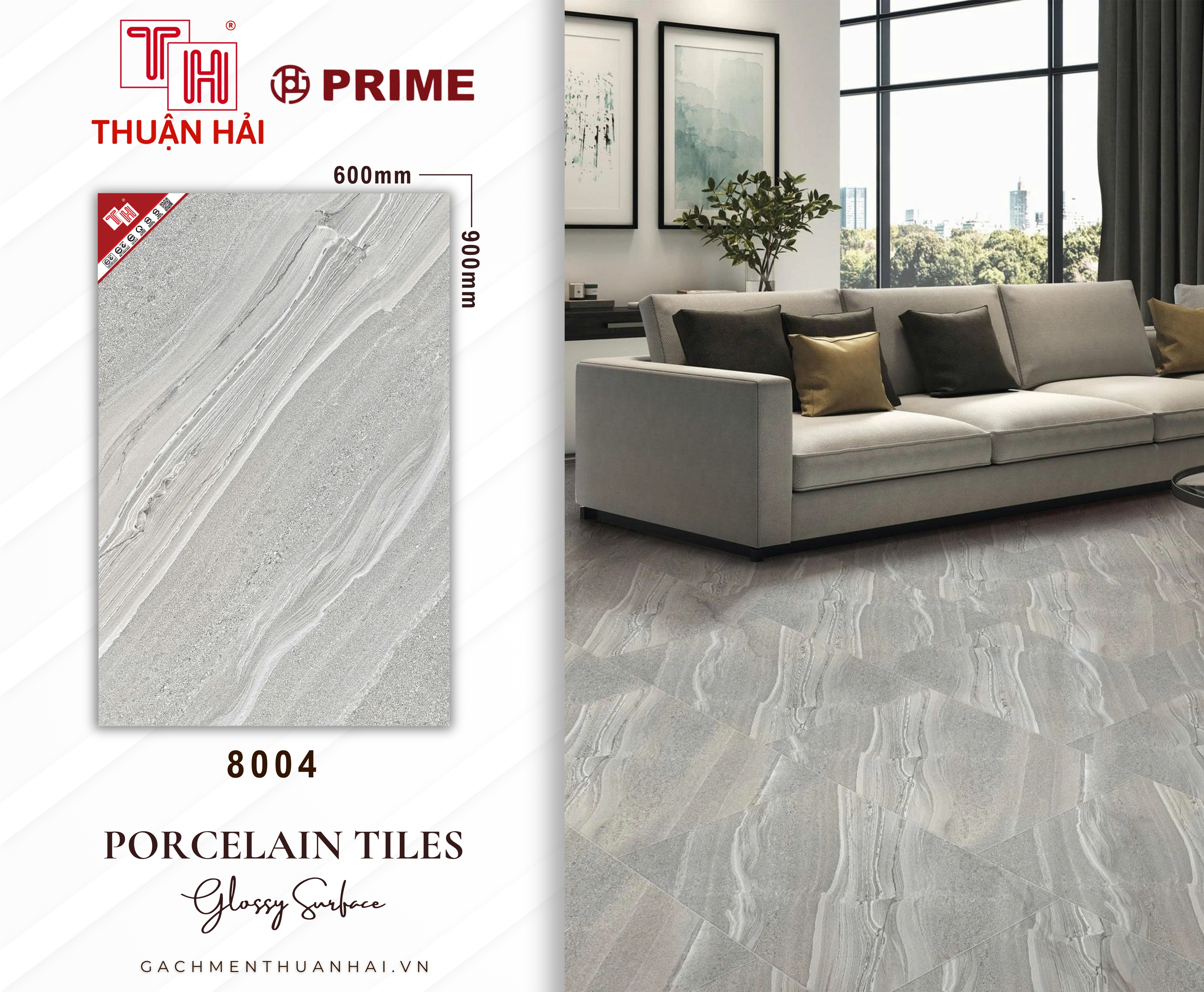 GẠCH LÁT NỀN 60X90 PRIME 8004